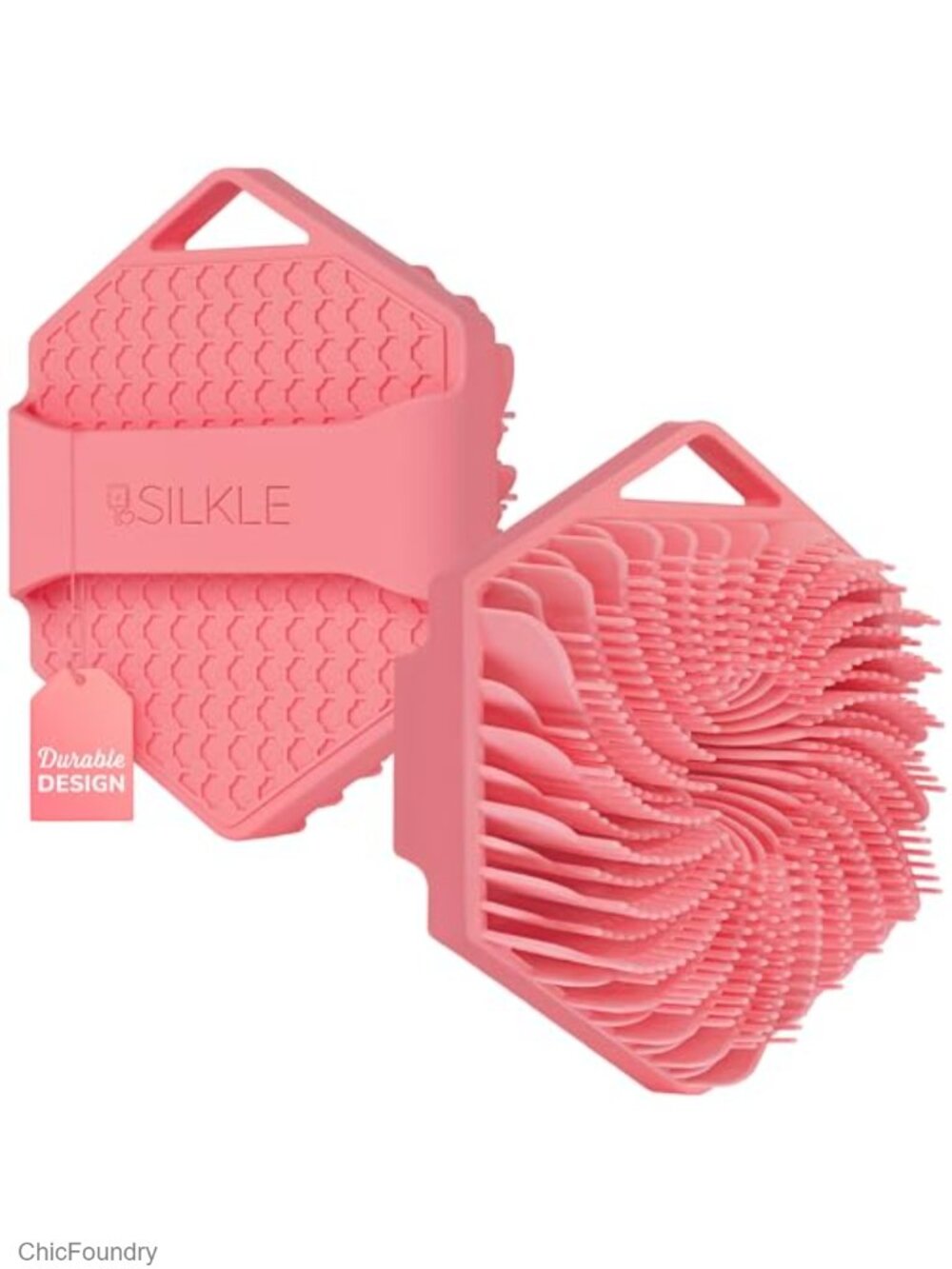Silicone Body Scrubber Exfoliator Shower Loofah Non-Slip Grip